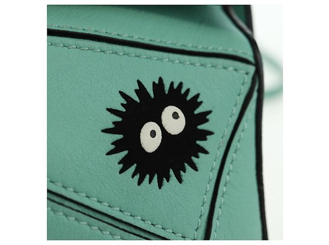 LOEWE × Ghibli Spirited Away Soot Sprites Puzzle Mini 2way Green Auth 167313SM D'oro - vista 18