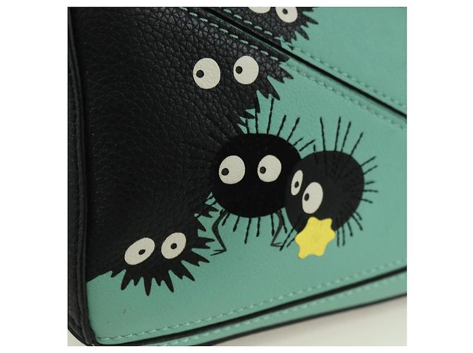 LOEWE × Ghibli Spirited Away Soot Sprites Puzzle Mini 2way Green Auth 167313SM D'oro - vista 19