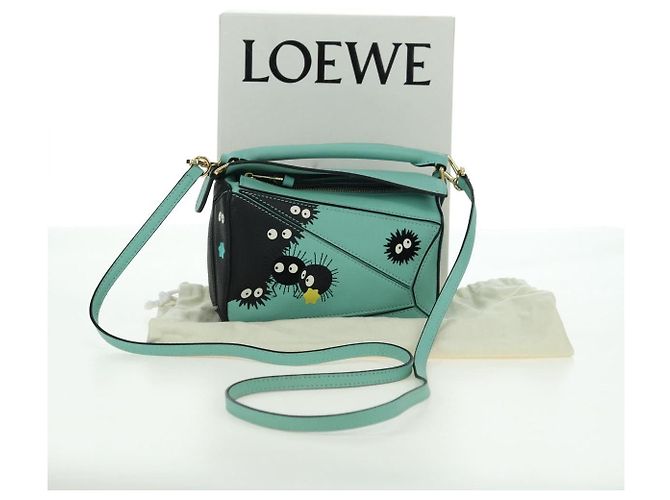 LOEWE × Ghibli Spirited Away Soot Sprites Puzzle Mini 2way Green Auth 167313SM D'oro - vista 28