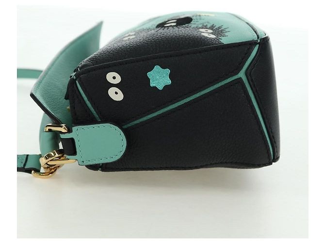 LOEWE × Ghibli Spirited Away Soot Sprites Puzzle Mini 2way Green Auth 167313SM D'oro - vista 4