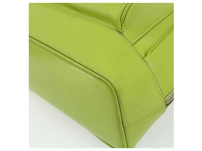 GUCCI Bamboo Body Bag Couro envernizado Verde Ouro 003 2113 0027 Auth 179580 Dourado - vista 10