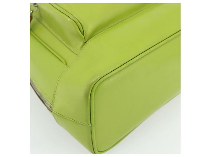 GUCCI Bamboo Body Bag Couro envernizado Verde Ouro 003 2113 0027 Auth 179580 Dourado - vista 11