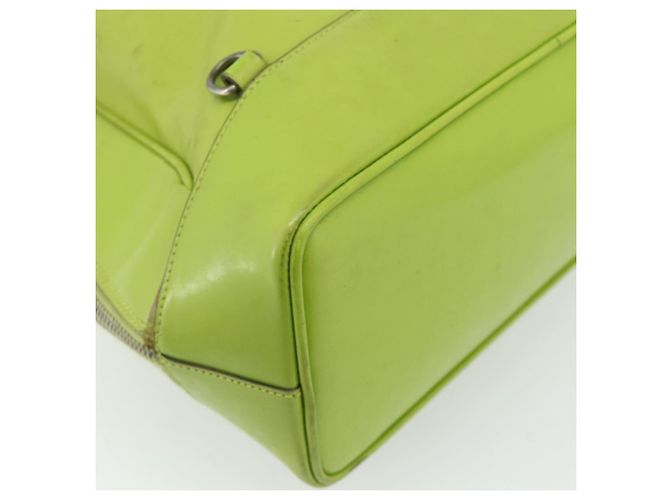 GUCCI Bamboo Body Bag Couro envernizado Verde Ouro 003 2113 0027 Auth 179580 Dourado - vista 13