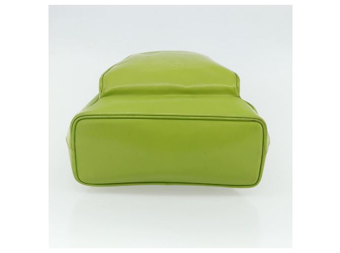 GUCCI Bamboo Body Bag Couro envernizado Verde Ouro 003 2113 0027 Auth 179580 Dourado - vista 9