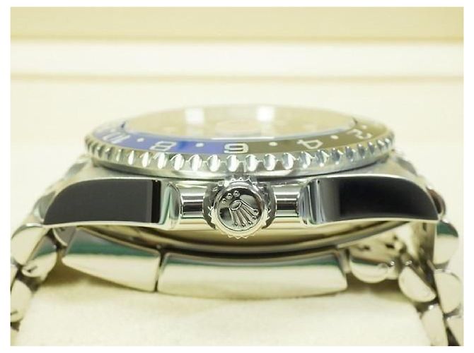 ROLEX GMT MasterII blau-schwarze Lünette Ref.126710BLNR Jubilee Armband Herren Silber - Ansicht 6