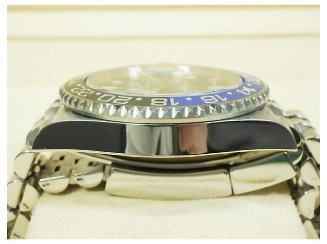 ROLEX GMT MasterII blau-schwarze Lünette Ref.126710BLNR Jubilee Armband Herren Silber - Ansicht 7