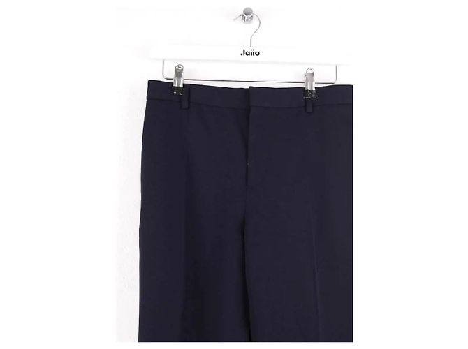 Céline Pantalón recto azul marino - vista 2