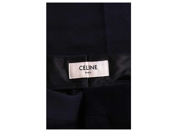 Céline Pantalón recto azul marino - vista 6