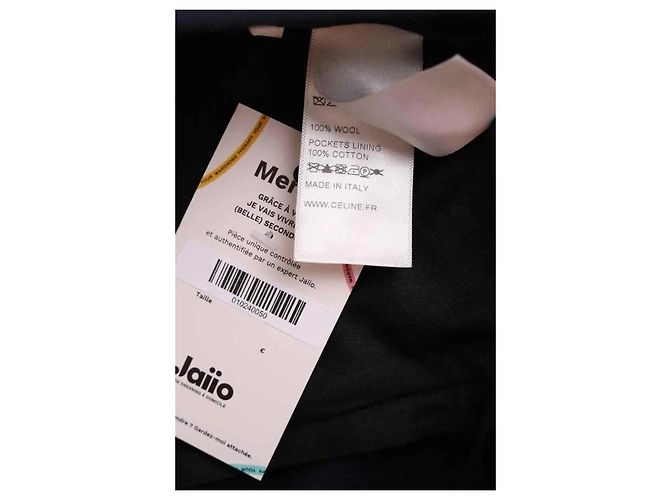 Céline Pantalón recto azul marino - vista 7