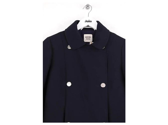 Chaqueta Hermès de lana azul marino - vista 2