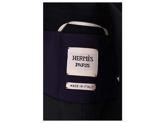 Chaqueta Hermès de lana azul marino - vista 6