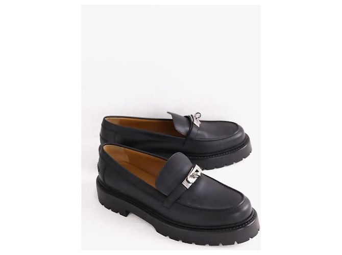Kelly Hermès Mocassins noirs - vue 3