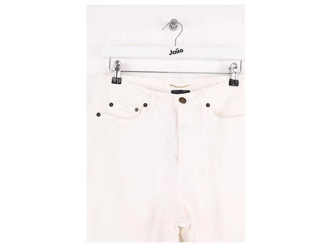 Saint Laurent Jeans dritti bianchi Bianco - vista 2