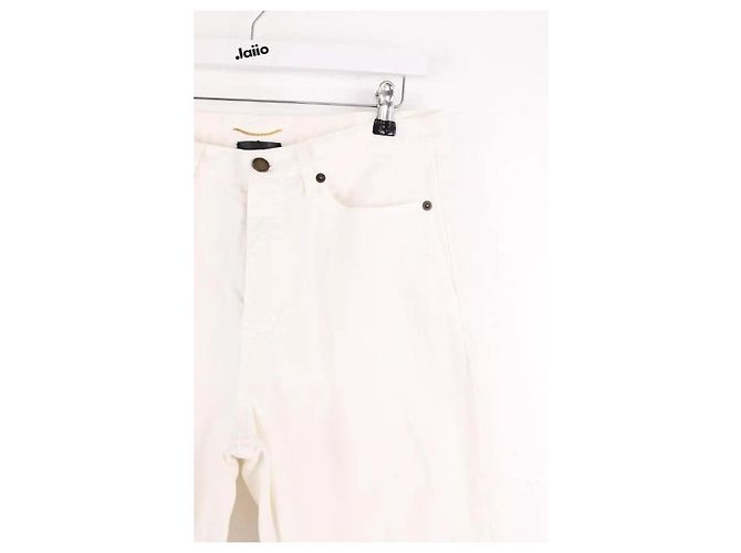Saint Laurent Jeans dritti bianchi Bianco - vista 3