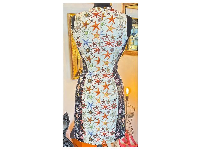 Versace Trésor de la Mer Etuikleid mit Seestern-Print Mehrfarben - Ansicht 5