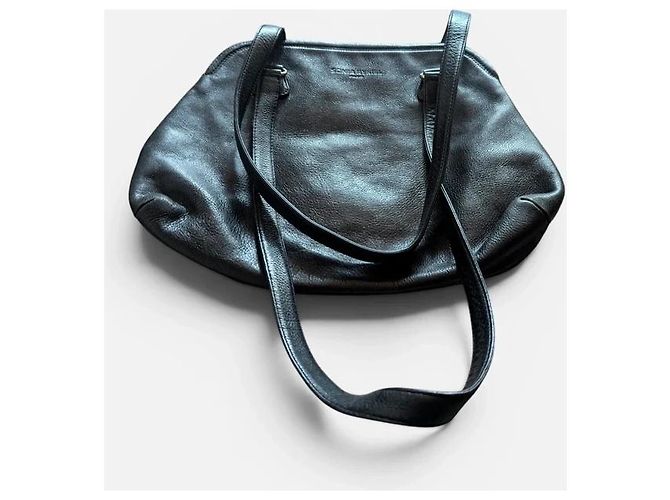 Sonia Rykiel Borsa Tote in Pelle Morbida Nero - vista 2
