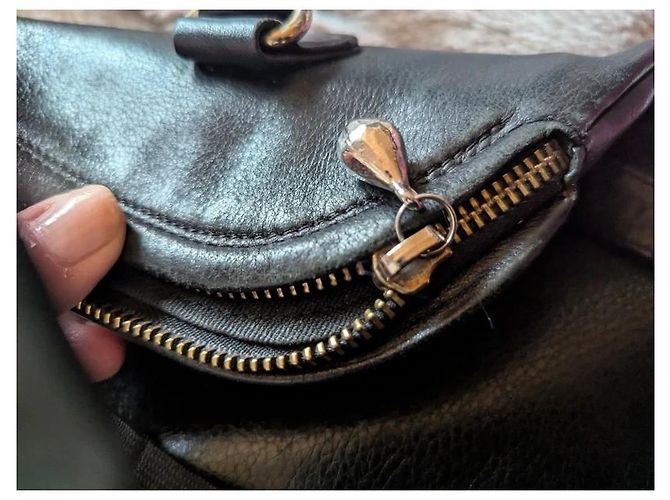 Sonia Rykiel Borsa Tote in Pelle Morbida Nero - vista 6