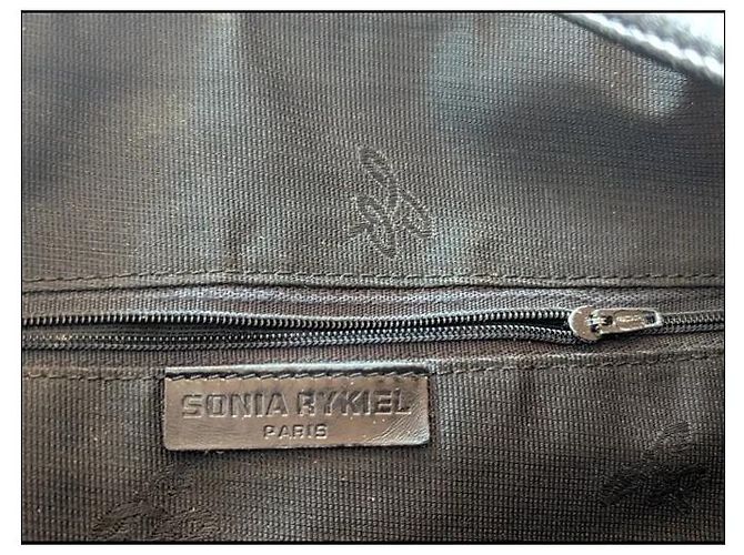 Sonia Rykiel Borsa Tote in Pelle Morbida Nero - vista 7