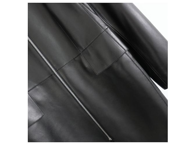 Hermès Abrigo de piel de cordero Primavera 2021 Negro - vista 4