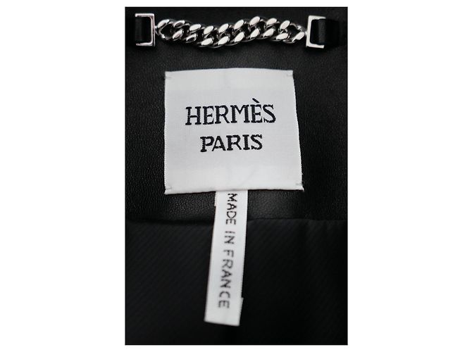 Hermès Abrigo de piel de cordero Primavera 2021 Negro - vista 9