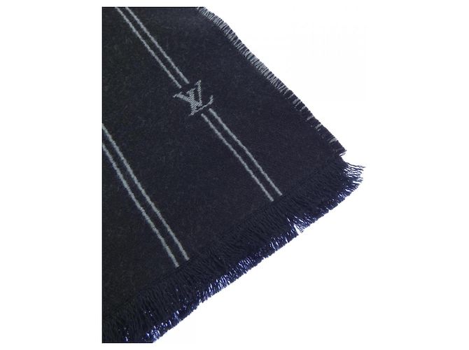 Louis Vuitton Monogram Stripes Schal Braun Schwarz - Ansicht 2