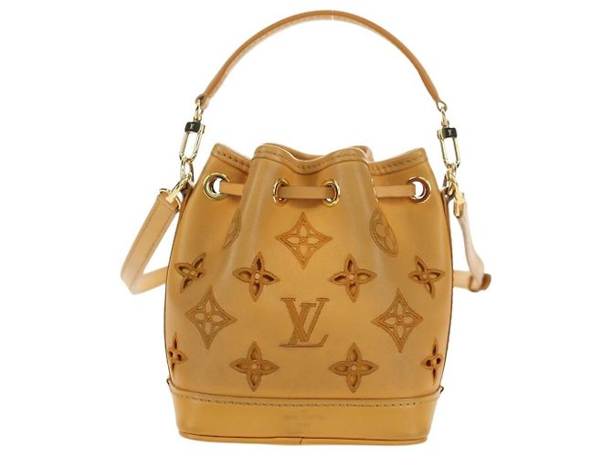 Louis Vuitton Noe NM Perforated and Embroidered Monogram Leather Nano Giallo - vista 2