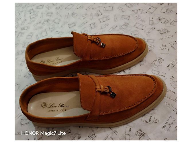 Loro Piana Mocassini Summer Walk Arancione - vista 12