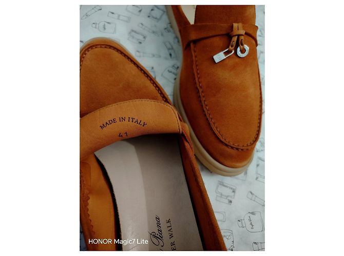 Loro Piana Mocassini Summer Walk Arancione - vista 4