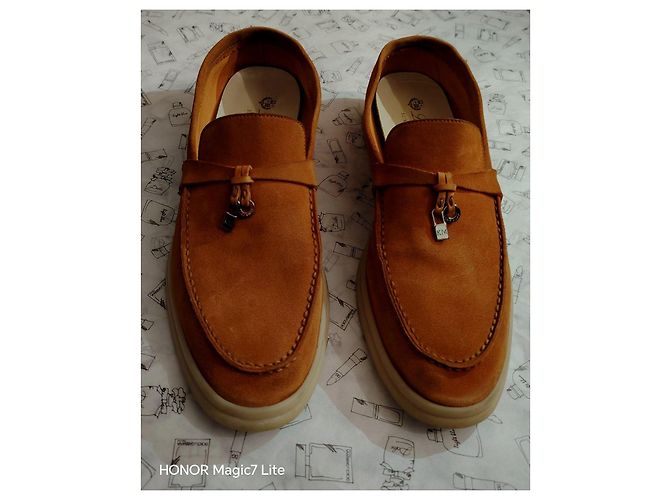 Loro Piana Mocassini Summer Walk Arancione - vista 6