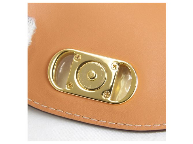 Borsa a tracolla in pelle arancione MCM - vista 11