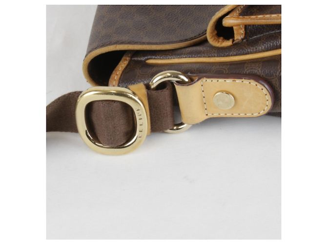 Céline Borsa a tracolla Celine con motivo Macadam e taschino Marrone - vista 12