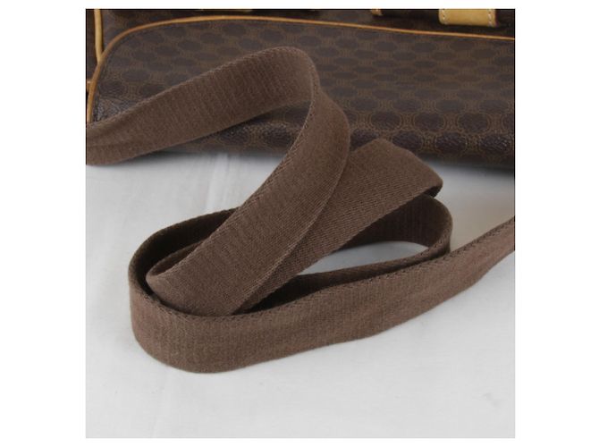Céline Borsa a tracolla Celine con motivo Macadam e taschino Marrone - vista 13