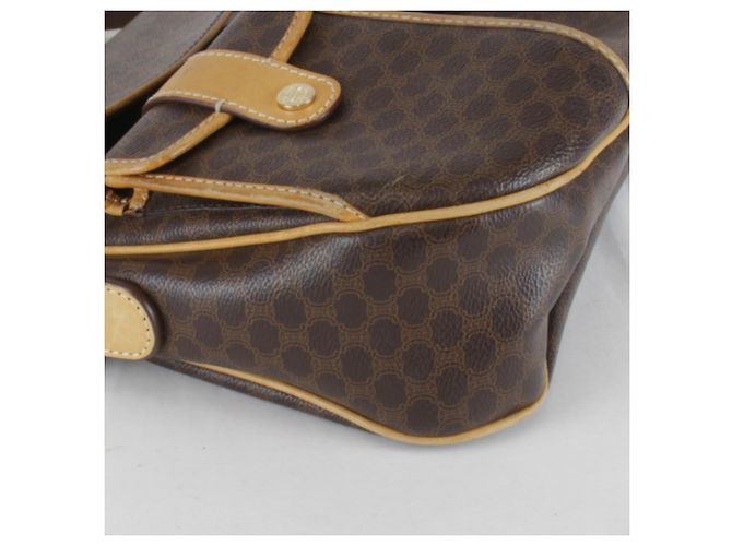 Céline Borsa a tracolla Celine con motivo Macadam e taschino Marrone - vista 4