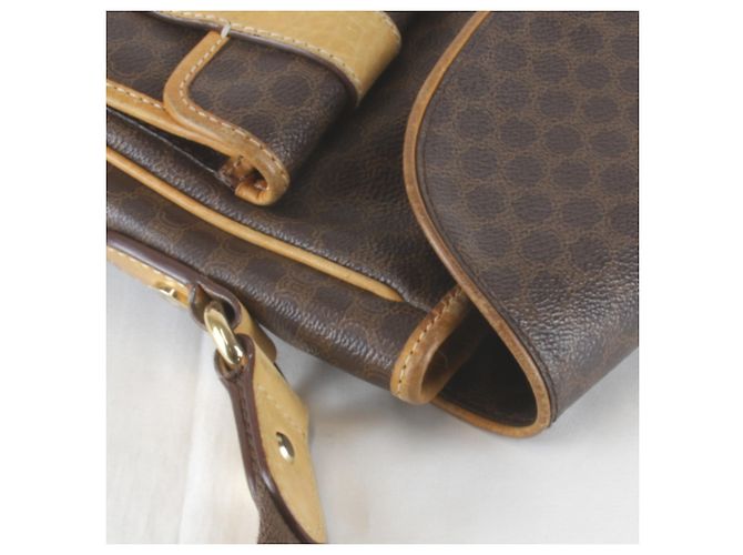 Céline Borsa a tracolla Celine con motivo Macadam e taschino Marrone - vista 6