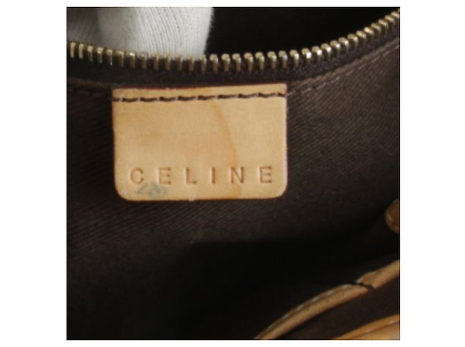 Céline Borsa a tracolla Celine con motivo Macadam e taschino Marrone - vista 9