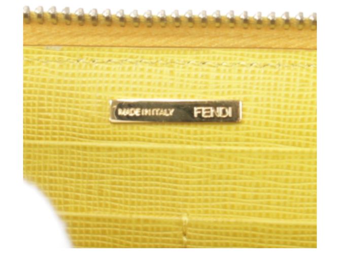 Fendi Zucca Round Long Wallet Braun Gelb - Ansicht 10