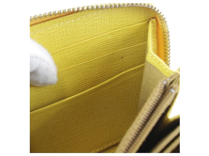 Fendi Zucca Round Long Wallet Braun Gelb - Ansicht 9
