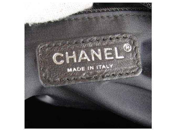 Borsa Tote Chanel in PVC nero e tela - vista 16