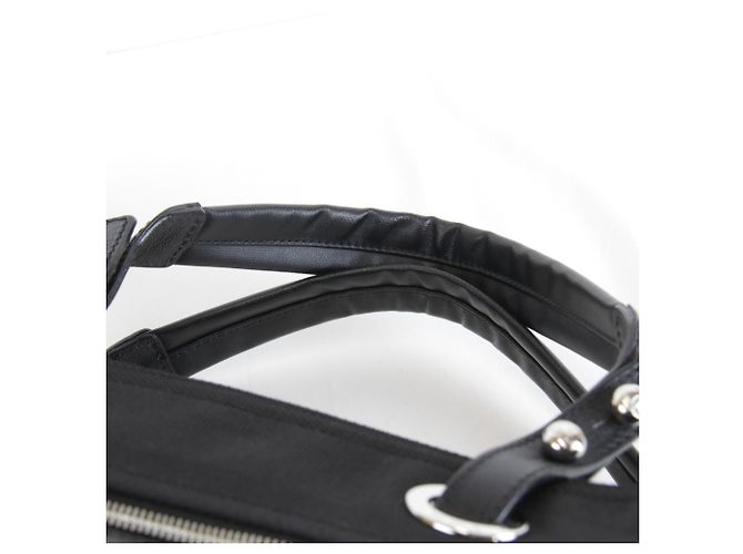 Borsa Tote Chanel in PVC nero e tela - vista 9