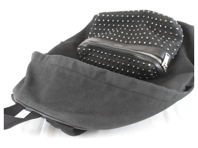 Zaino Yves Saint Laurent con borchie Nero - vista 5