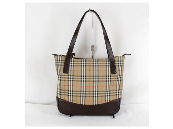 Borsa Tote Nova Check Shadow Horse di Burberry Beige - vista 2