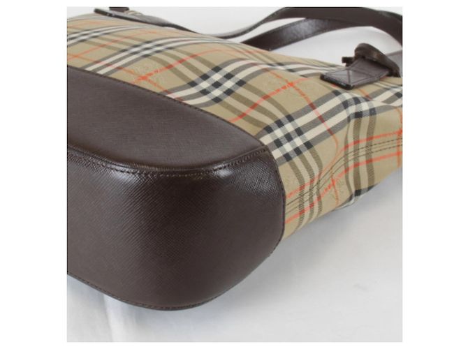 Borsa Tote Nova Check Shadow Horse di Burberry Beige - vista 3