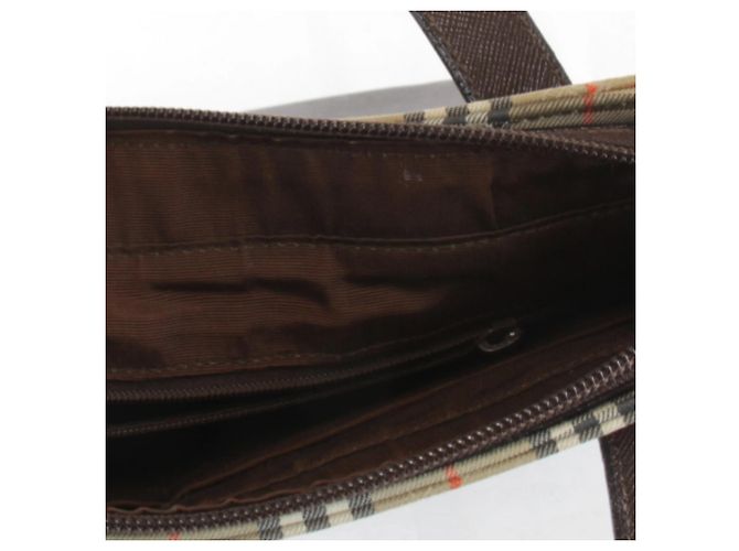 Borsa Tote Nova Check Shadow Horse di Burberry Beige - vista 8