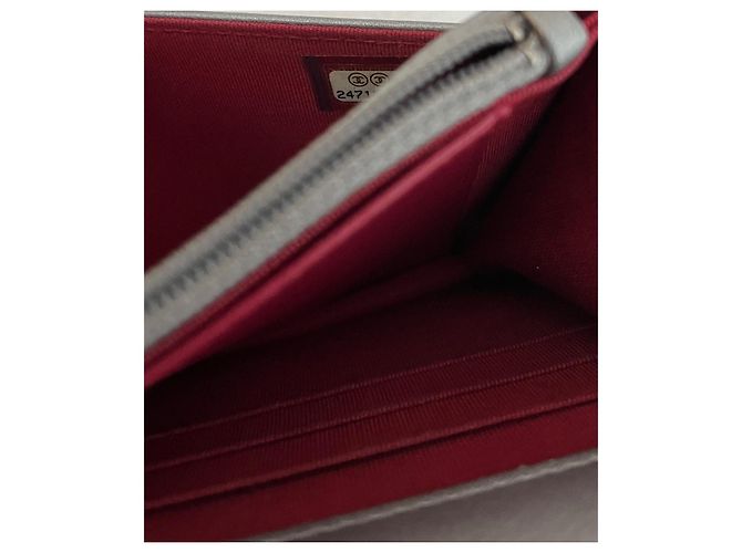 Chanel Wallet on Chain WOC Pelle Argentata Argento - vista 7