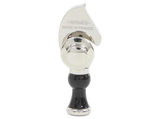 Hermès Hermes Cavalier 077304FP Brosche Schwarz - Ansicht 2