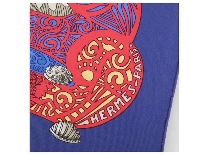 Silk In Hermès Hermes L'ATLANTIDE Foulard Carré Blu - vista 2