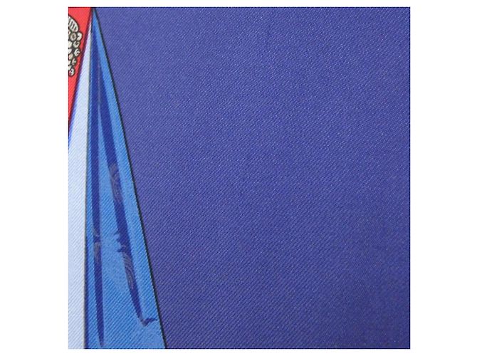 Silk In Hermès Hermes L'ATLANTIDE Foulard Carré Blu - vista 3