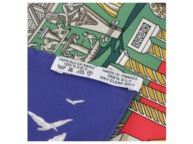 Silk In Hermès Hermes L'ATLANTIDE Foulard Carré Blu - vista 4
