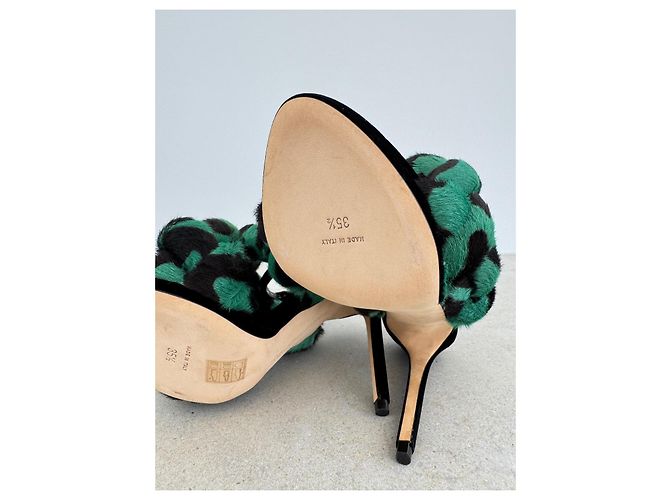 Autre Marque Sandali Marco de Vincenzo Autunno 2015 Runway Nero Verde - vista 7
