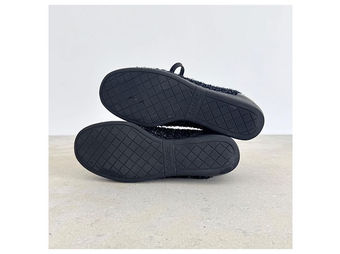 Chanel Tweed Sneaker Marineblau - Ansicht 6